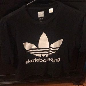 cropped adidas shirt